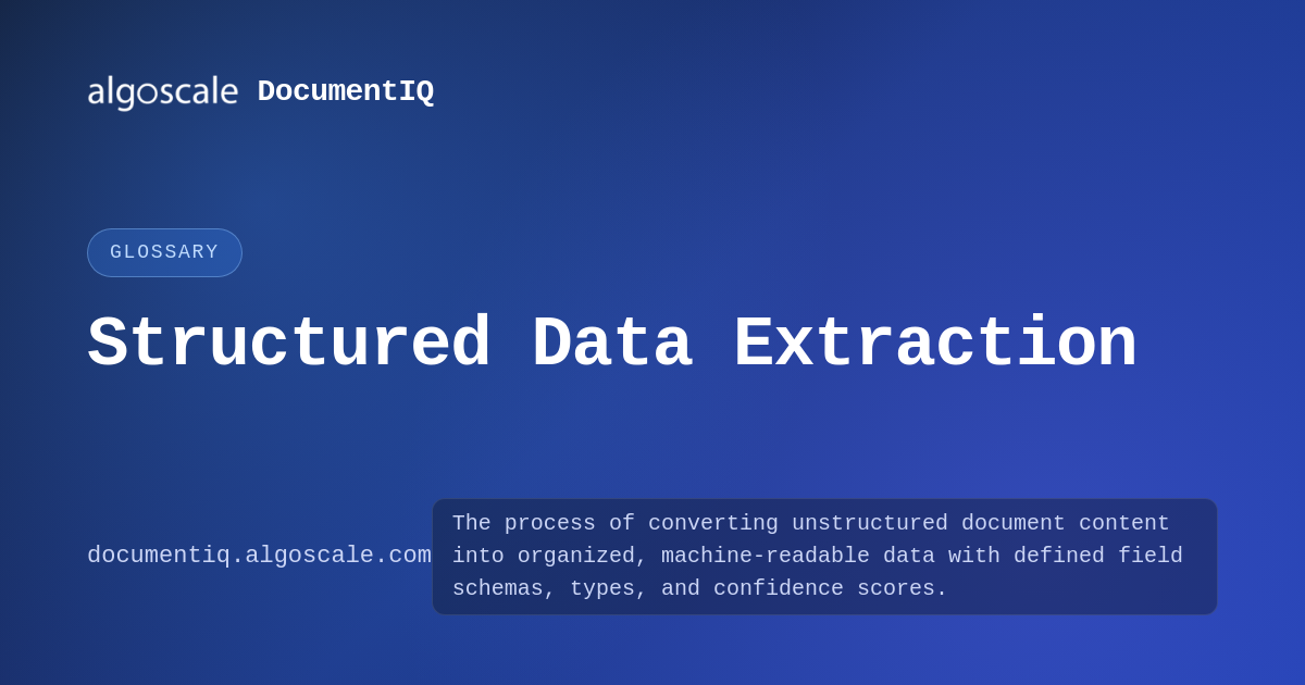 Structured Data Extraction | DocumentIQ